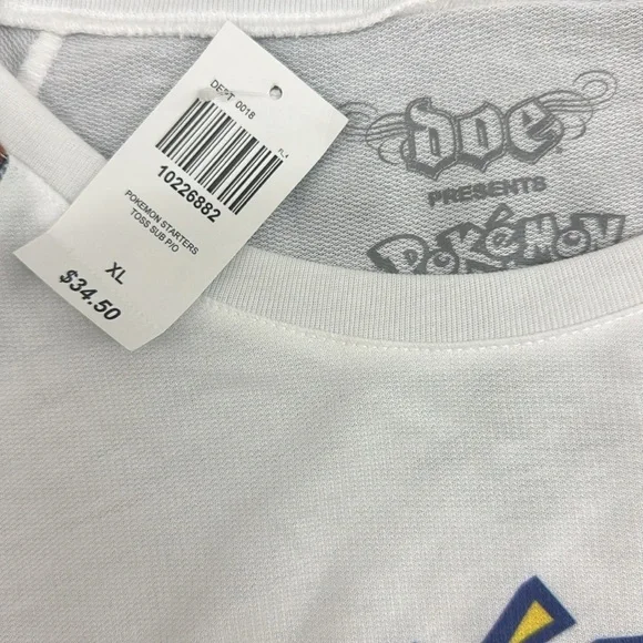 New POKEMON LONG SLEEVE TOP W/ POKEMON SQUIRTLE BULBASAUR CHARMANDER - Picture 3 of 3